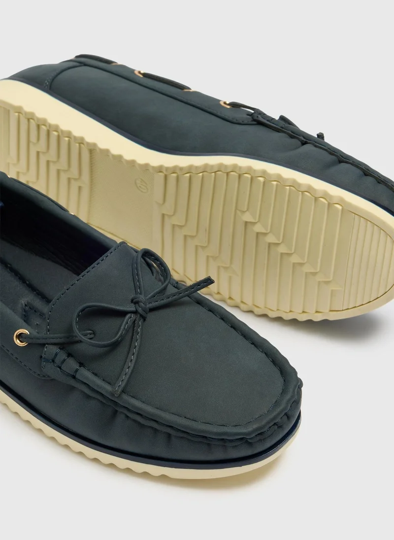 ماتلان Soleflex Navy Boat Loafers